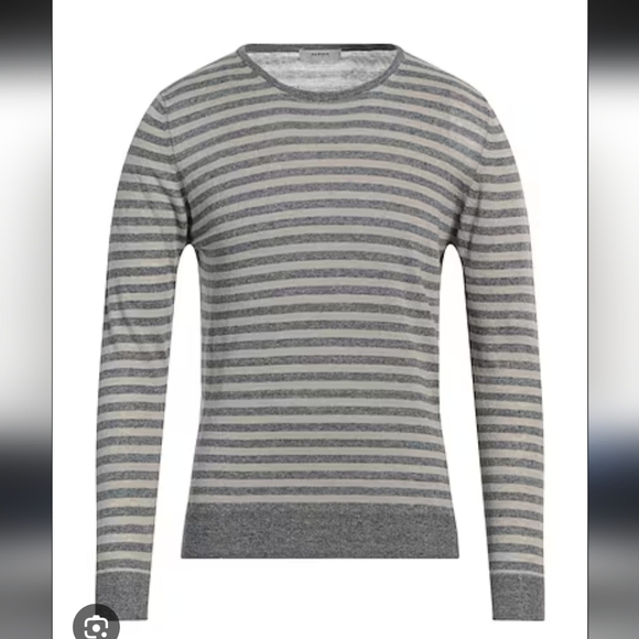 NWT Alpha Studio 100% Linen Striped Sweater - Picture 1 of 7